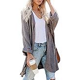 CUPSHE Women Fall Open Front Crochet Knit Lightweight Long Sleeves Casual Cardigan Sweaters