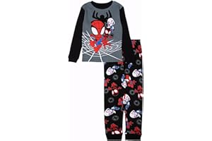 Marvel boys 2-piece Snug-fit Cotton Holiday Pajama Set, Soft & Cute for Kids