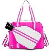 ROYALFAIR Pickleball Tote Bag for Women Men Large Capacity with Paddle Cover Pocket and Adjustable Shoulder strap