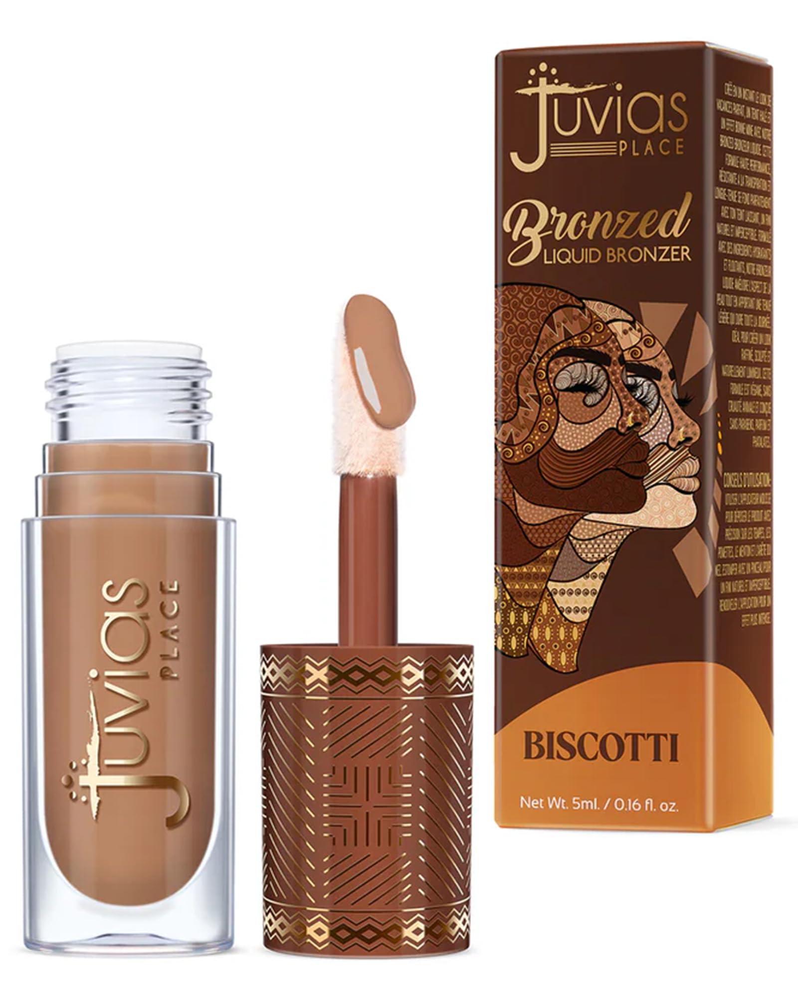 Photo 1 of Juvia’s Place Bronzed Liquid Bronzer - Biscotti - Liquid Bronzer for Face with Silky Blendable Texture - Buildable Coverage for Natural Contour & Dimension - Easy-to-Blend, Patch-Proof Formula