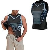 Beotyshow Ionic Shaping Sleeveless Shirt Gynecomastia Compression Shirts Slimming Body Shaper Vest Shapewear Tank Top for Men