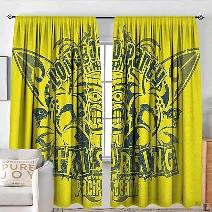 Amazon Com Nuomanan Blackout Curtains Tiki Bar Tiki Surf Team