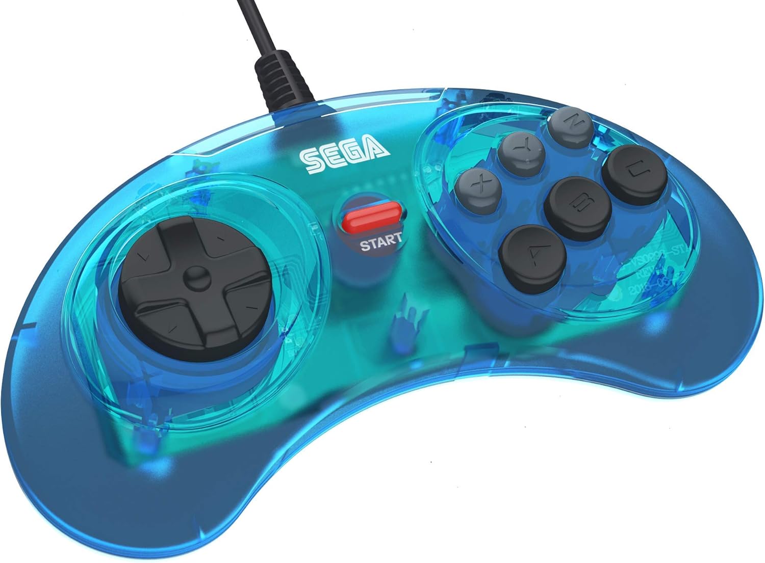 Retro-Bit Official SEGA Mega Drive 6-button Arcade Pad Blue [Importación inglesa]: Amazon.es: Videojuegos