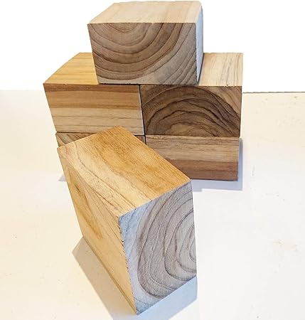 Amazon 送料無料 Diy木材 チーク系ブロック材 6ピース 角材 無垢材 積み木 ディスプレイ 展示台 ブロック インテリア 9 9 5 ワールドデコズ 洗面 脱衣所用設備