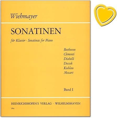 Sonatinen Fur Klavier Band 1 Beethoven Clementi Diabelli Dussek Kuhlau Mozart Spielpartitur Mit Bunter Herzformiger Notenklammer Amazon De Musikinstrumente