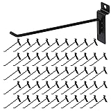 Slatwall Hooks 50 PCS 8 Inch Black - Heavy Duty
