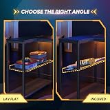 Bestier 106.5CM L-Shaped Gaming Desk RGB Lights 3 Outlets 2 USB Ports view 8