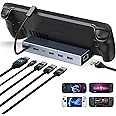 Steam Deck Dock, Docking Station for Steam Deck/ROG Ally/Legion Go/MSI Claw/Nitro Deck/Steam Deck OLED, 6-in-1 USB C Dock with HDMI 4K@60Hz, 100Mbps RJ45 Ethernet, 3 USB 2.0 and PD 100W Charging