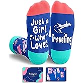 HAPPYPOP Funny Gifts for Women - Anime Acting Travel Horror Movie Lover Socks for Teen Girls