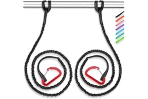 OCEANBROAD Kayak Paddle Leash Stretchable Strap Lanyard Rope for SUP Kayaking Boating Canoeing Fishing Pole Rod 4-7 Feet