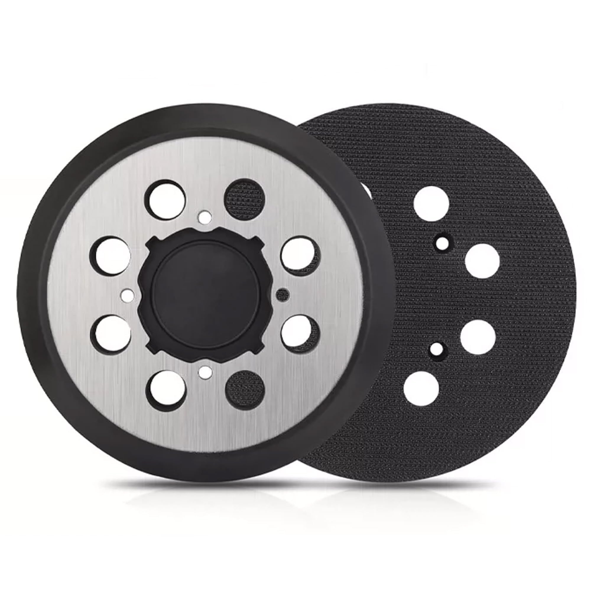 Pack of 2 sanding pads, OEM part no. DWE64233, N329079 replacement sanding pad, 5 inches, 8 holes, 4 screw holes for DeWalt 5 inch DCW210N DWE6423