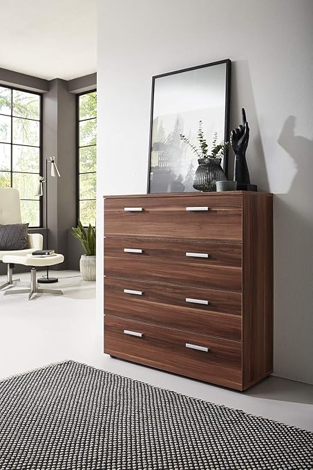 moebel-dich-auf Schubladen Kommode Sideboard Kommode Anrichte Mehrzweckschrank Highboard Schrank Malaga 3 mit 4 Schubkästen i