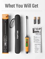 TOPTES PT210S Gas Leak Detector with 10cm Probe Orange view 7