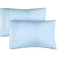 Queen Pillow Cases Set of 2 - Soft, Hotel Quality Pillowcase Covers - Comfy Bedding for Women, Men, Kids and Teens - Machine Washable Pillow Protectors - 2 Piece - Queen Size Light Blue Pillow Cover