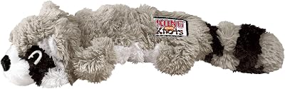 KONG Scrunch Knots Raccoon Internal Knots Minimal Stuffing Medium/Large Dog