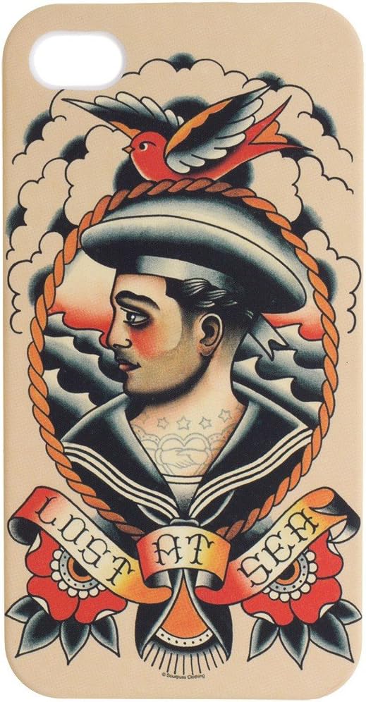 Amazon Com Sourpuss Traditional Tattoo Rockabilly Iphone 5 Case Lost At Sea