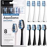 AquaSonic Genuine Duo Stanadard Replacement Brush Heads | NOT Compatible with Duo Series Pro for Normal &amp; Sensitive Teeth | Compatible with Duo Standard &amp; Home Dental Center