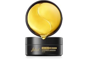 JULAND Under Eye Patches 60PCS, 24K Gold Collagen Eye Mask for Puffy Eyes & Dark Circles, Hydrating Eye Pads with Hyaluronic Acid, Vitamin C & Castor Oil, Anti-Aging Under Eye Treatment to Smooth Fine Lines