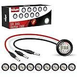 Nilight 3/4" Dual Color Marker Light 10PCS Red to