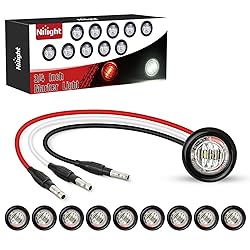 Nilight 3/4" Dual Color Marker Light 10PCS Red to