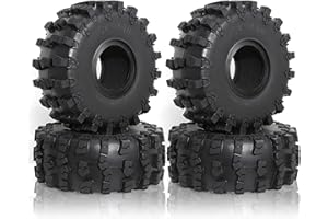 WLYEJEA 4PCS 2.2" RC Rubber Tires 150mm Crawler Tire with Foam Inserts Compatibale for 1/10 RC Crawler Axial SCX10 RR10 90053 AX10 Wraith 90056 90045
