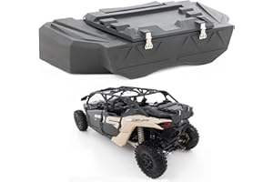 Rough Country Rear Bed Cargo Box for Can-Am Maverick X3 (2 & 4-Seat Models) - 45-Gallon Storage Capacity, Watertight Seal, High-Impact UV-Resistant, Lockable Latches
