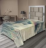 Ambesonne Rainy Flat Sheet, Romantic Water Drops