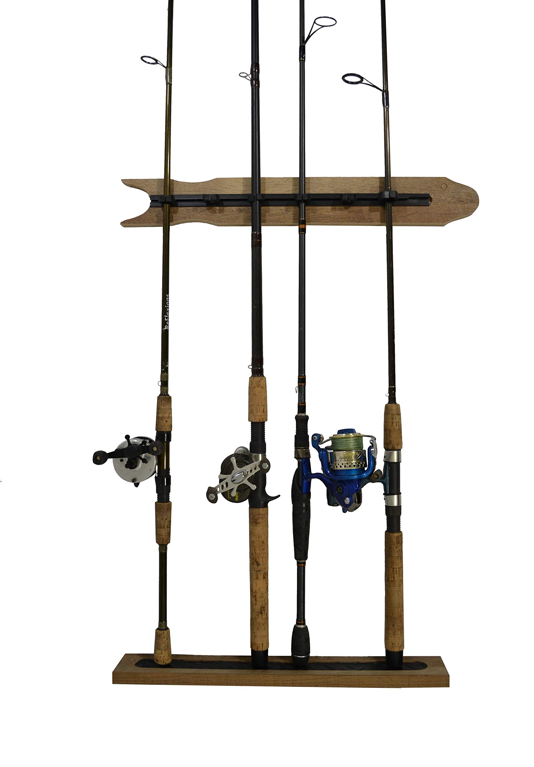 Old Cedar Outfitters Modular Wall Rack for Fishing Rod Storage, Holds up to 8 Fishing Rods, Distressed Finish, 8 Capacity (SDMWR-008)