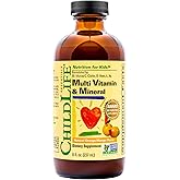 CHILDLIFE ESSENTIALS Kids Multivitamin & Mineral - Kids Vitamins, Liquid Multivitamin for Kids, Toddler Multivitamins, Liquid Vitamins, Baby Multivitamin - Natural Orange & Mango, 8 Fl Oz (Pack of 1)