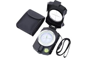Compass, Sportneer Military Compass Hiking Lensatic Sighting Compass with Clinometer, Distance Calculator and Carry Bag Magne