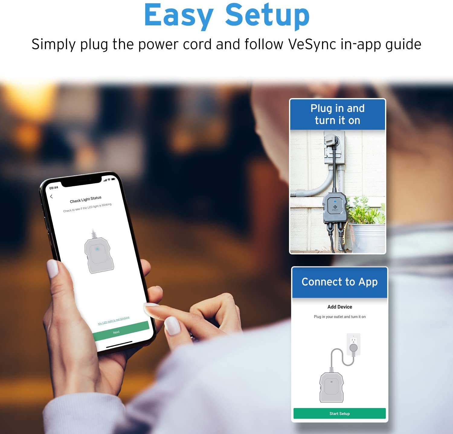 Etekcity ESO15-TB Outdoor Smart Plug WiFi Outlet with 2 Sockets, Works with Alexa & Google Home, Wireless Remote Control, Energy Monitoring & Timer Function, Waterproof, FCC and ETL Listed, Black