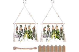 PROTITOUS 2pack Herb Drying Rack Flower Drying with 25PCS Brown Gift Tags and 32ft Natural Jute Twine herb Dryer,Herb Drying Rack,Hanging Herb Dryer Rack