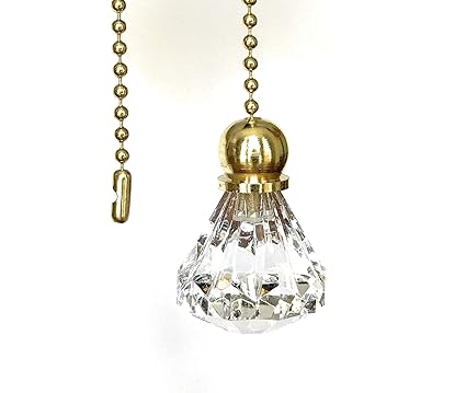 Pull Chain Ornaments Lighting Ceiling Fans Glimmering Gold