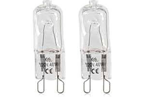 DZQPPC WPW10571723 Range Hood Bulb for Whirlpool Range Oven & Hood - G9 Halogen Bulb 120V 40W for AP6023129 PS8260198 W10571723 3022627 MER6600FB2 ACR4303MFB3 WFE320M0EB2 JXL6536CSS09 (2 pcs)
