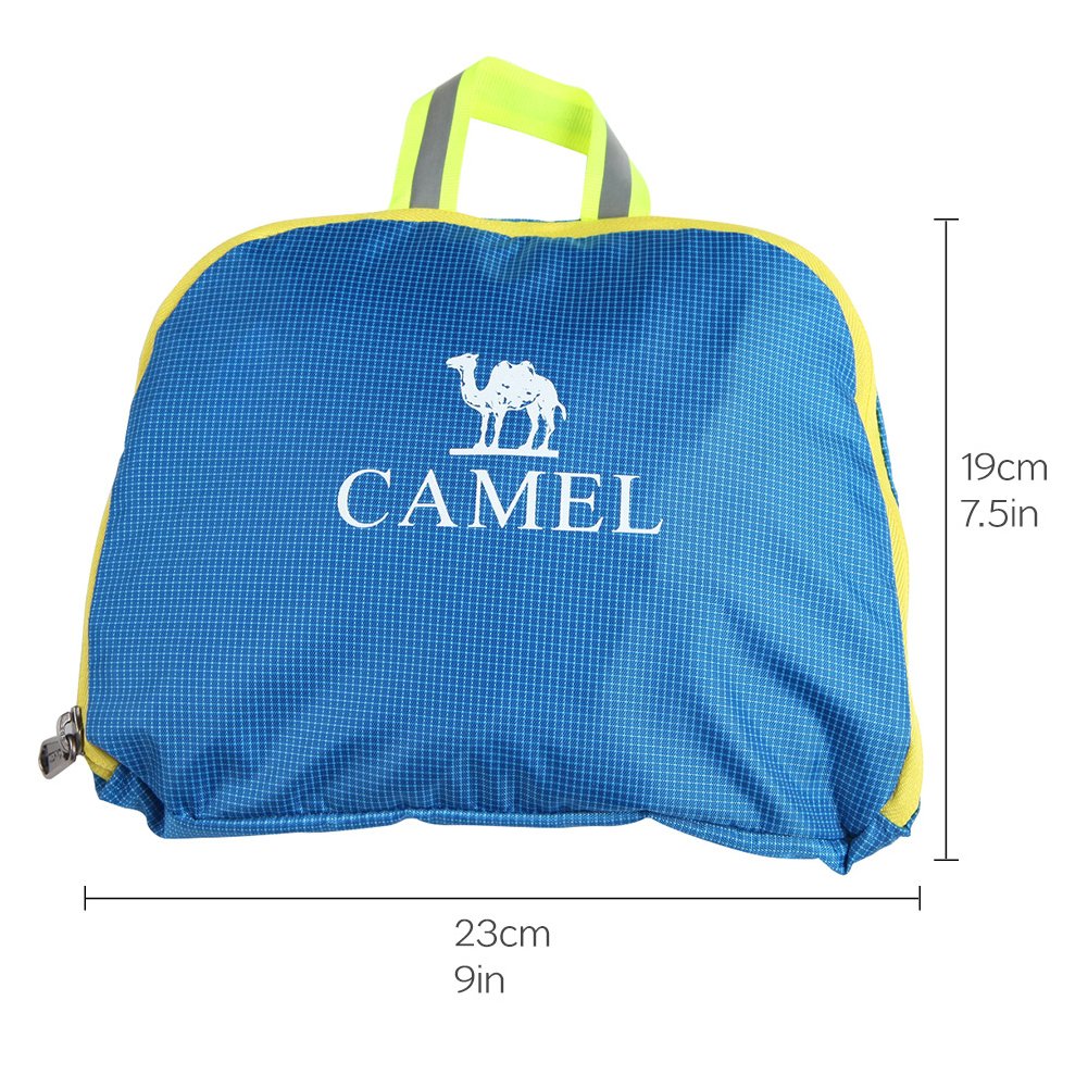 CAMEL CROWN Hiking Daypacks 25L Lightweight Packable Durable Travel Hiking Backpack Camping Outdoor Water Resistant Bookbags(Blue)