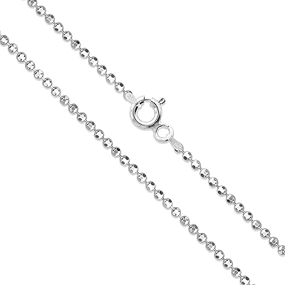 1mm Sterling Silver Diamond-Cut Dog Tag Necklace Kuwait Ubuy
