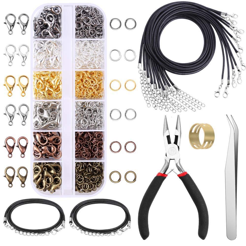 Spydge 973 Pieces Jewelry Making Kit Findings Set with Plier Tweezers and Wire for Jewelry Necklace Bracelet Making Repair DIY Craft Supplies
