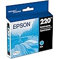 EPSON 220 DURABrite Ultra Ink Standard Capacity Cyan Cartridge (T220220-S) Works with WorkForce WF-2630, WF-2650, WF-2660, WF-2750, WF-2760, Expression XP-320, XP-420, XP-424, 1 Count (Pack of 1)
