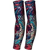 Aresvns Halloween Makeup Tattoo sleeves, Premium Cooling Arm Sleeves for Men and Women UV Sun Protection Arm Sleeves