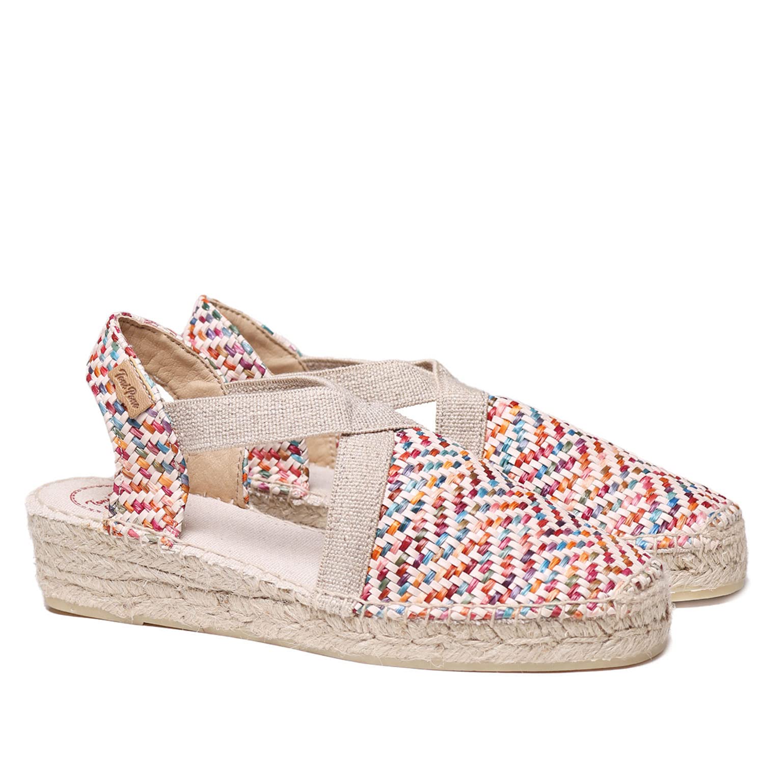 Toni Pons Women's Multicolored Raffia Espadrille - Vera - Multicolor, 11 UK - 45 EU