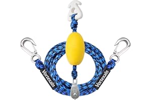 VORTEXAIN Boat Tow Rope with Stainless Steel, Ropes for Towable Tubes Jet Ski Accessories