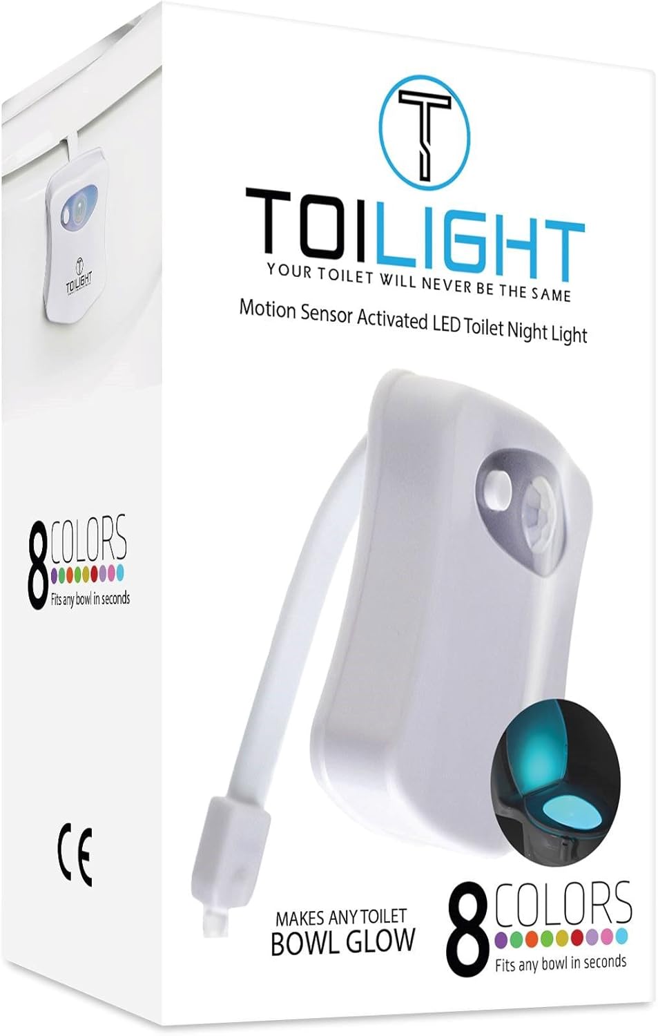 The Original Toilet Night Light Tech Gadget. Fun Bathroom Motion Sensor LED Lighting. Weird Novelty Funny Birthday Gag Stocking Stuffer Gifts Ideas for Him Her Guy Men Boy Toddler Mom Papa Brother: Home Improvement