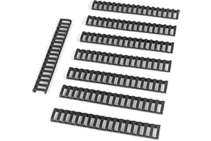 SHTALHST Picatinny Rail Accessory, 8 PCS 18-Slot Black Clips Cut to Any Size