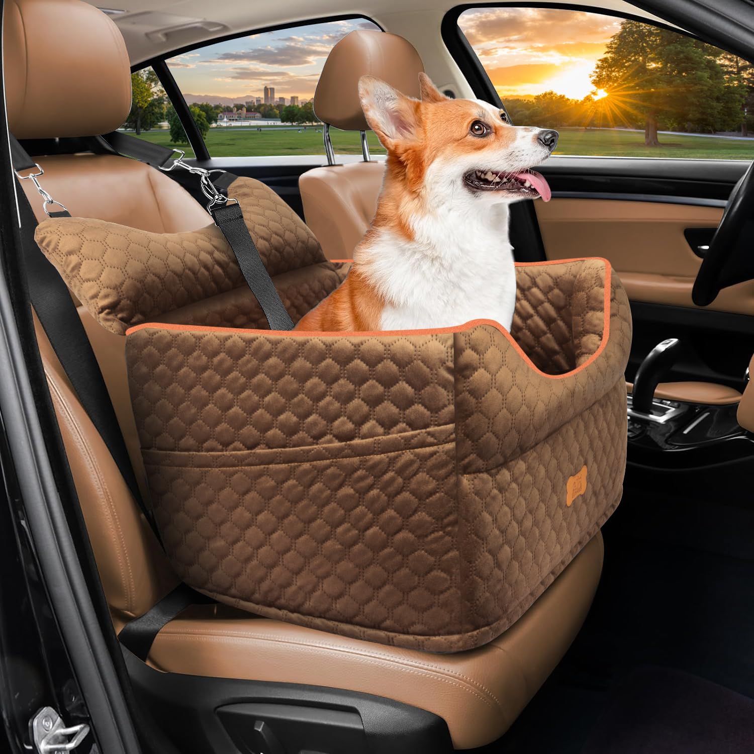 Elevated Dog Bed Dog Car Seat Memory Foam Dog Booster Seats For