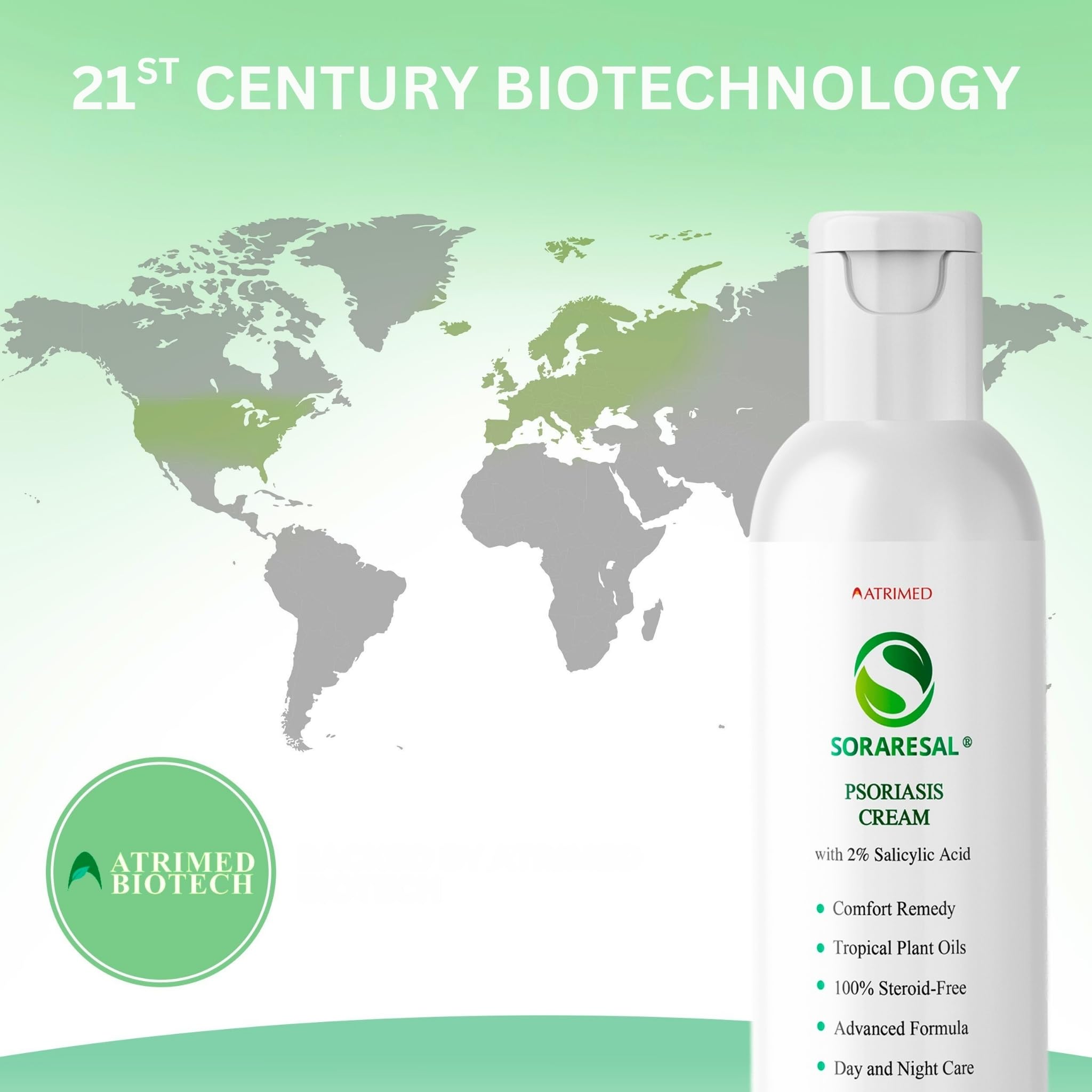 SORARESAL Psoriasis Cream - Comfort Remedy with Safflower Oil, Coconut Oil and Salicylic Acid – Eczema Cream for Itchy, Flaky Skin and Eczema Relief