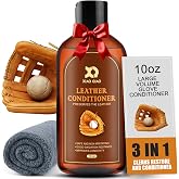 XQ XIAO QIAO Baseball Glove Oil &amp; Leather Conditioning,10oz Deep Penetrating Formula Softens Restores Protects All Leather Mitts, Non-Toxic Non-Greasy Easy-Apply Lotion for Break-in Long-Term Care