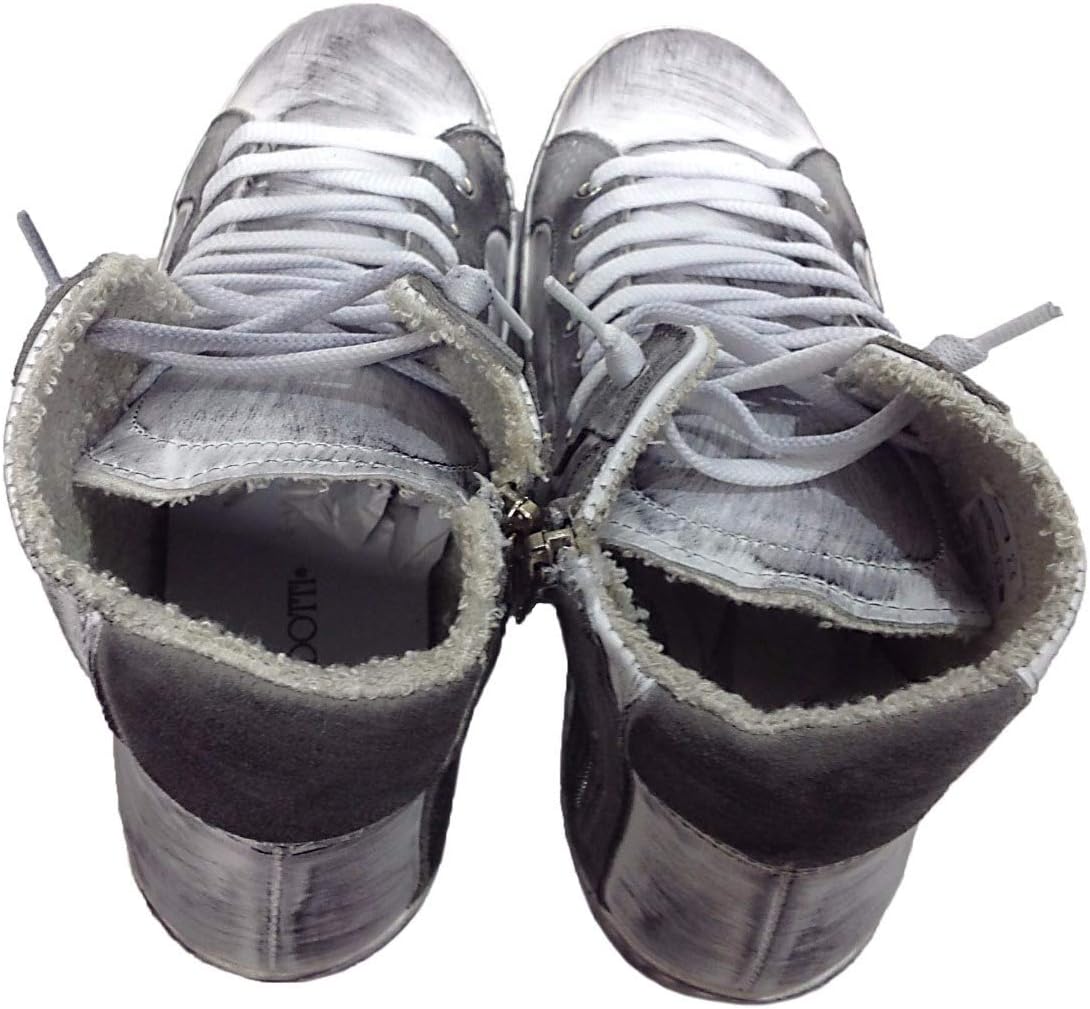 scarpa sneaker bassa - lezshoes - scarpe sneakers basse donna Via Condotti  oro glitter laminto made in italy