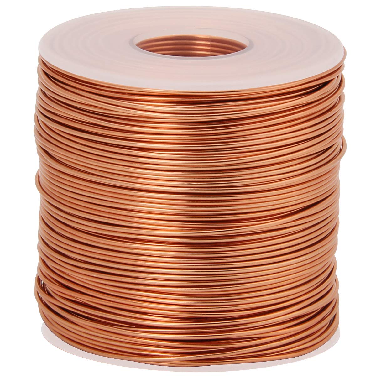 CoiTek 18 Gauge (1 mm) Aluminum Craft Wire 328 FT (100 m) - Bendable Soft DIY Metal Craft Art - Copper