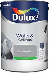 Dulux Walls & Ceilings Silk Emulsion Paint Warm Pewter 5L view 2