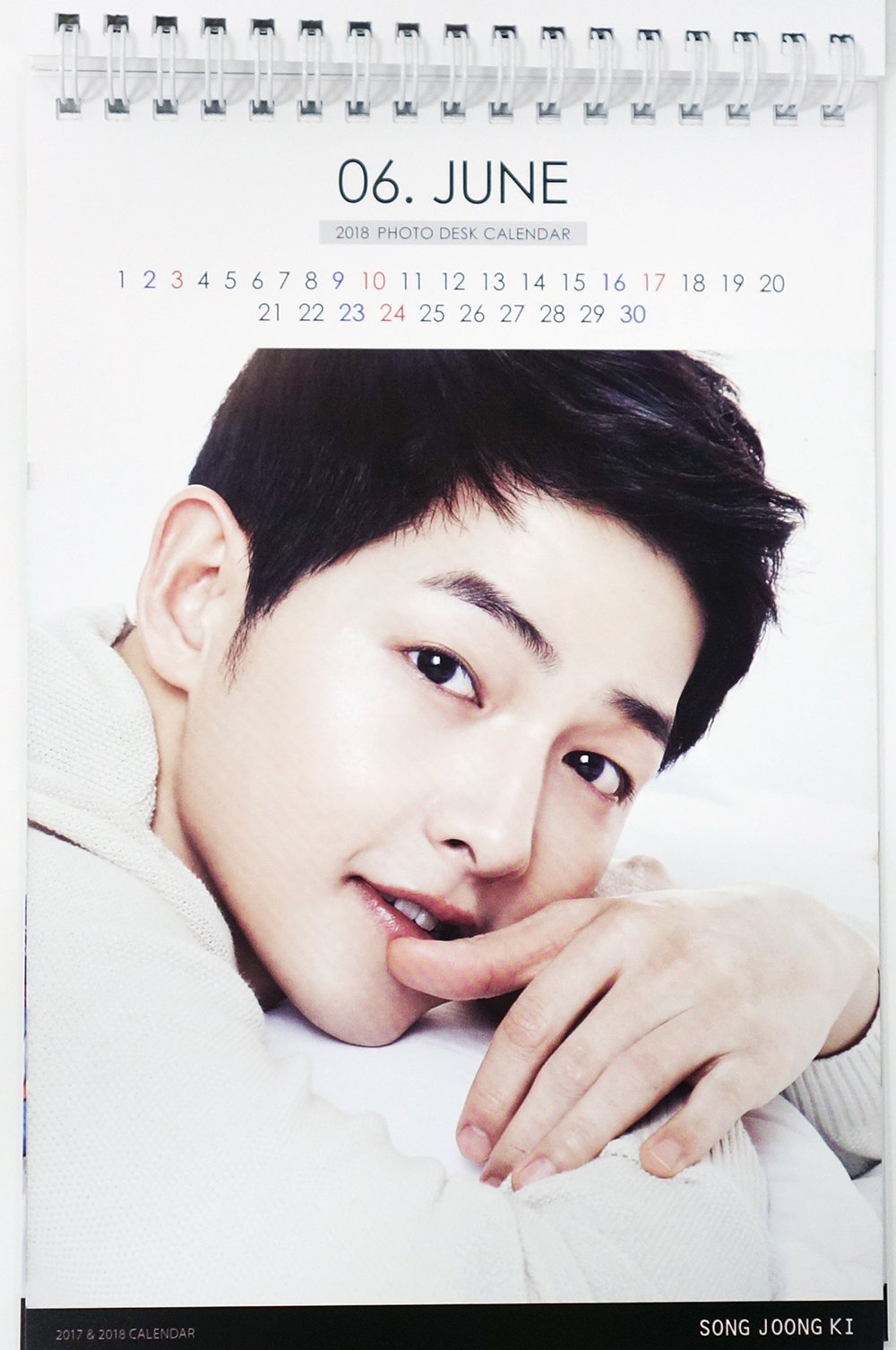 Song Joong Ki 17 18 Photo Desk Calendar Song Joong Ki Amazon Com Books